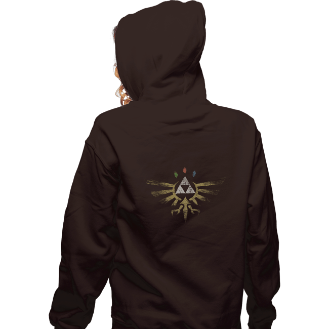 Shirts Zippered Hoodies, Unisex / Small / Dark Chocolate True Hyrule Power