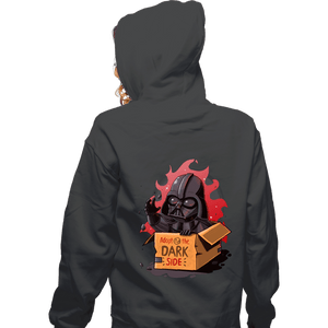 Daily_Deal_Shirts Zippered Hoodies, Unisex / Small / Dark Heather Adopt The Dark Side