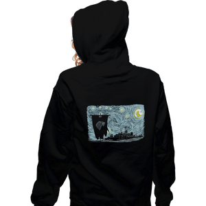 Shirts Zippered Hoodies, Unisex / Small / Black Starry DireWolf