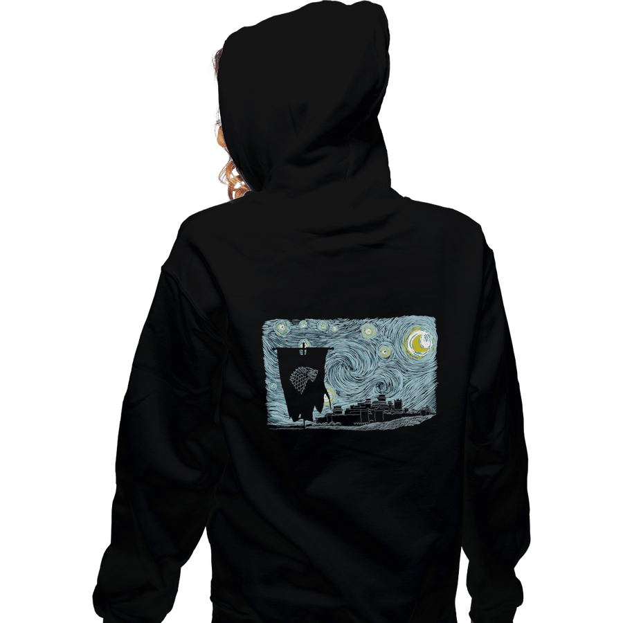 Shirts Zippered Hoodies, Unisex / Small / Black Starry DireWolf