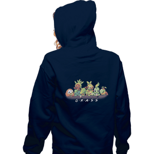 Shirts Zippered Hoodies, Unisex / Small / Navy Grass Friends