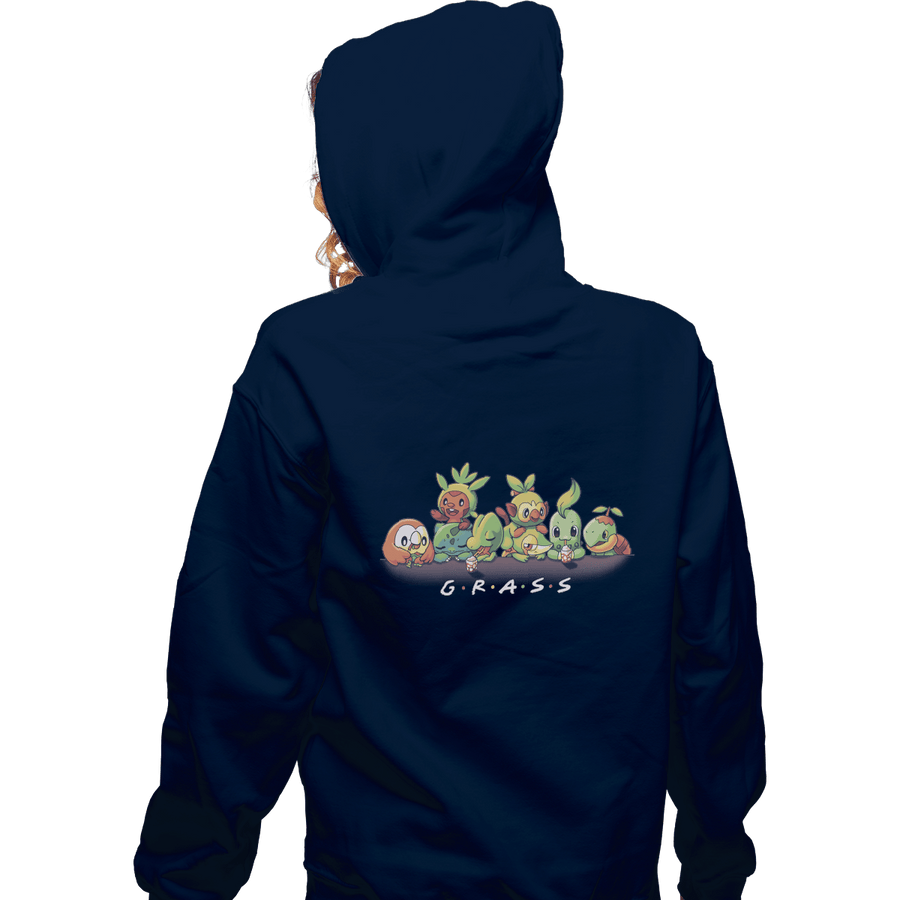 Shirts Zippered Hoodies, Unisex / Small / Navy Grass Friends
