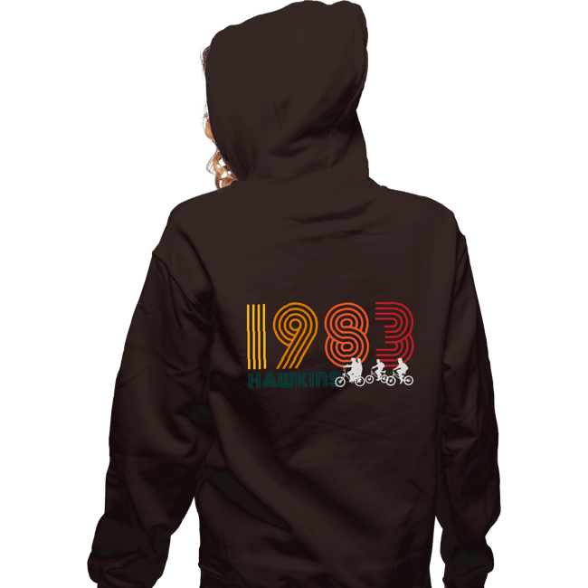 Secret_Shirts Zippered Hoodies, Unisex / Small / Dark Chocolate Hawkins 1983