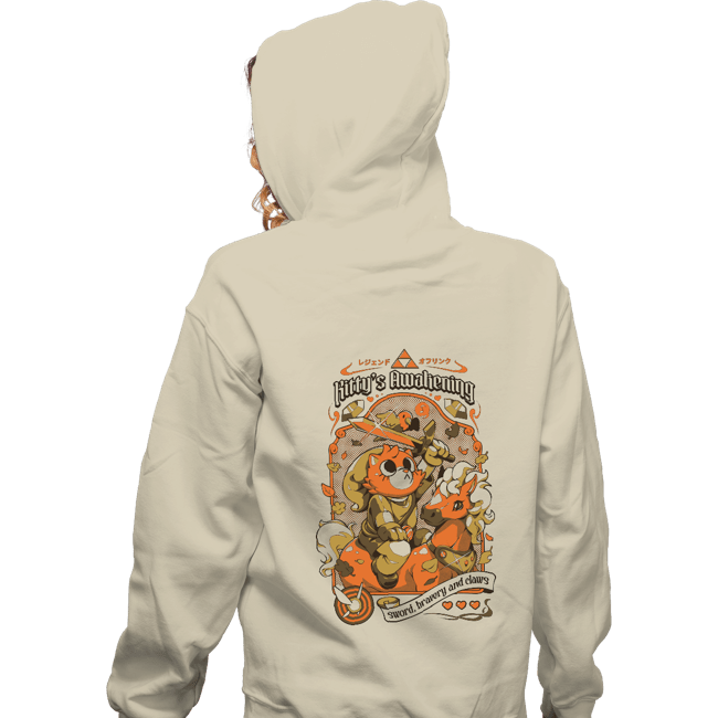 Daily_Deal_Shirts Zippered Hoodies, Unisex / Small / White Kitty's Awakening