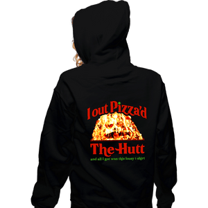 Secret_Shirts Zippered Hoodies, Unisex / Small / Black Out Pizza The Hut