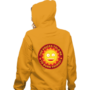 Secret_Shirts Zippered Hoodies, Unisex / Small / White Burn Things!