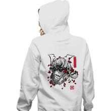 Load image into Gallery viewer, Daily_Deal_Shirts Zippered Hoodies, Unisex / Small / White The Samurai Trooper
