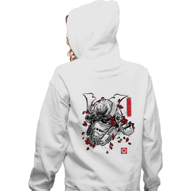 Daily_Deal_Shirts Zippered Hoodies, Unisex / Small / White The Samurai Trooper