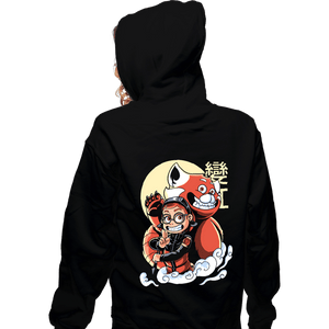 Daily_Deal_Shirts Zippered Hoodies, Unisex / Small / Black Ninja Panda