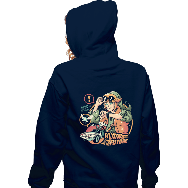 Daily_Deal_Shirts Zippered Hoodies, Unisex / Small / Navy Link To The Future