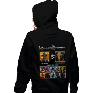 Daily_Deal_Shirts Zippered Hoodies, Unisex / Small / Black Killer Droids