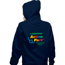 Load image into Gallery viewer, Secret_Shirts Zippered Hoodies, Unisex / Small / Navy Action Park Survivor
