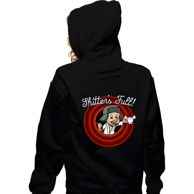 Daily_Deal_Shirts Zippered Hoodies, Unisex / Small / Black Shitter's Full