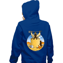 Load image into Gallery viewer, Shirts Zippered Hoodies, Unisex / Small / Royal Blue Sand Castle People
