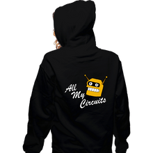 Load image into Gallery viewer, Secret_Shirts Zippered Hoodies, Unisex / Small / Black All My Circuts
