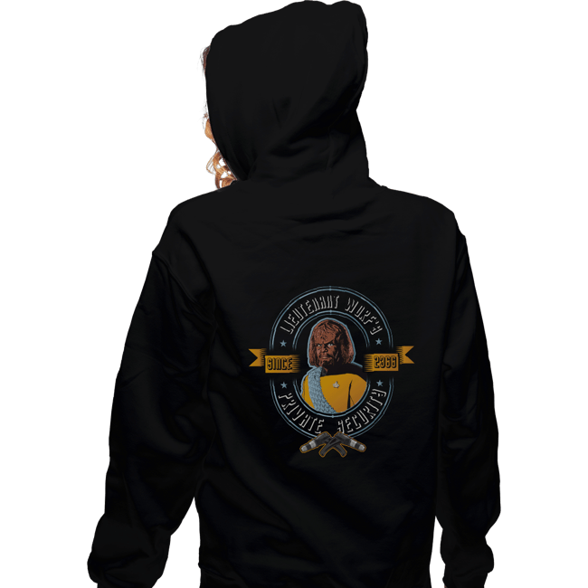 Daily_Deal_Shirts Zippered Hoodies, Unisex / Small / Black Worf's Security
