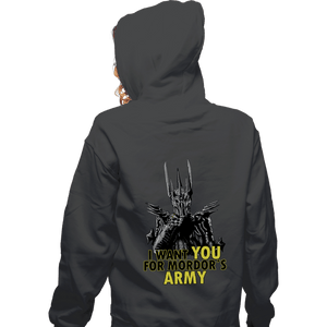 Shirts Zippered Hoodies, Unisex / Small / Dark Heather Mordor's Army