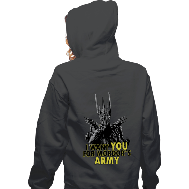 Shirts Zippered Hoodies, Unisex / Small / Dark Heather Mordor's Army