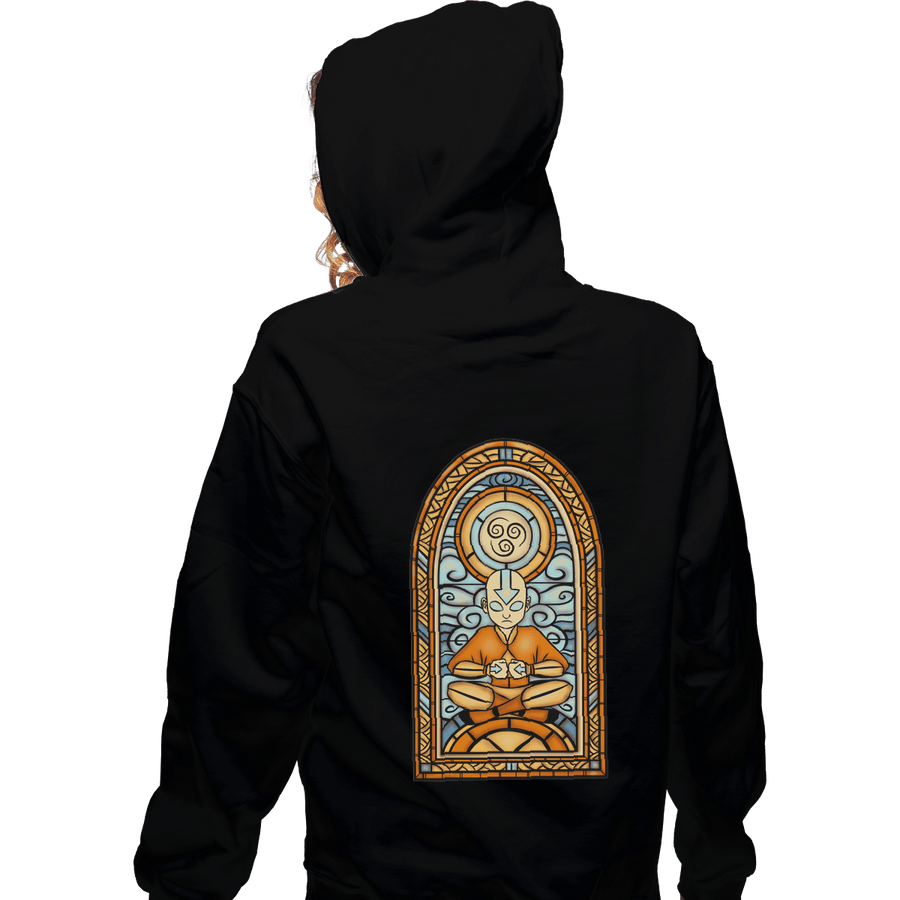 Shirts Pullover Hoodies, Unisex / Small / Black Stained Glass Aang