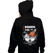 Load image into Gallery viewer, Daily_Deal_Shirts Zippered Hoodies, Unisex / Small / Black Demon Dog Ramen
