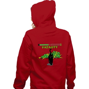 Daily_Deal_Shirts Zippered Hoodies, Unisex / Small / Red Christmas Kombat