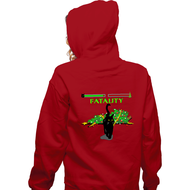 Daily_Deal_Shirts Zippered Hoodies, Unisex / Small / Red Christmas Kombat