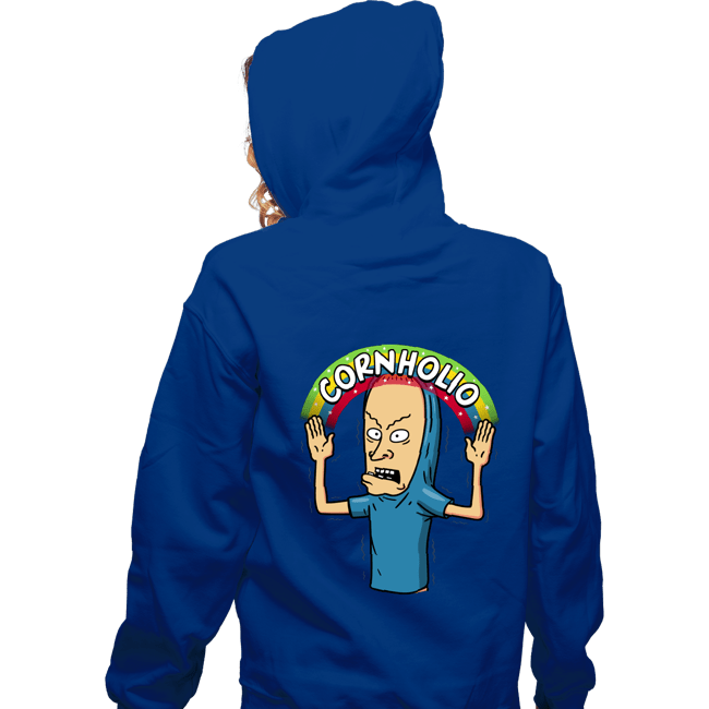 Secret_Shirts Zippered Hoodies, Unisex / Small / Royal Blue Cornholio Rainbow