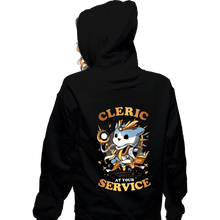 Load image into Gallery viewer, Daily_Deal_Shirts Zippered Hoodies, Unisex / Small / Black Cleric At Your Service
