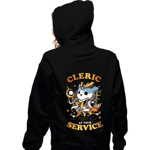 Daily_Deal_Shirts Zippered Hoodies, Unisex / Small / Black Cleric At Your Service