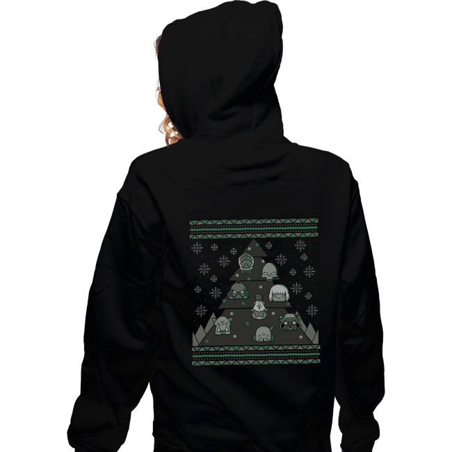 Daily_Deal_Shirts Zippered Hoodies, Unisex / Small / Black 40K Christmas Tree