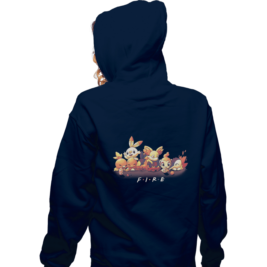 Shirts Zippered Hoodies, Unisex / Small / Navy Fire Friends