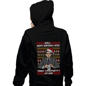 Shirts Zippered Hoodies, Unisex / Small / Black Lame Party