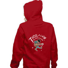 Load image into Gallery viewer, Shirts Pullover Hoodies, Unisex / Small / Red Toss A Coin Pilgrim
