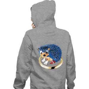 Secret_Shirts Zippered Hoodies, Unisex / Small / Sports Grey The Fastest Hedgehog