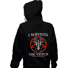 Load image into Gallery viewer, Daily_Deal_Shirts Zippered Hoodies, Unisex / Small / Black I Survived The VVitch

