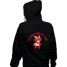 Load image into Gallery viewer, Secret_Shirts Zippered Hoodies, Unisex / Small / Black Hell Of A Year
