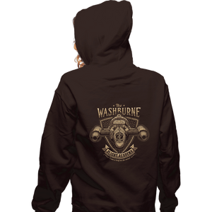 Shirts Zippered Hoodies, Unisex / Small / Dark Chocolate Washburne Flight Academy