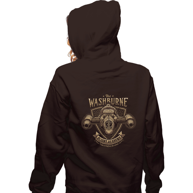 Shirts Zippered Hoodies, Unisex / Small / Dark Chocolate Washburne Flight Academy