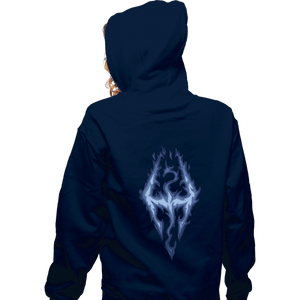 Shirts Zippered Hoodies, Unisex / Small / Navy Fus Ro Dah Blue